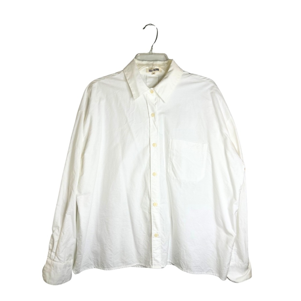 Djerf Avenue Breezy Shirt – White, Size XL - Picture 3 of 4